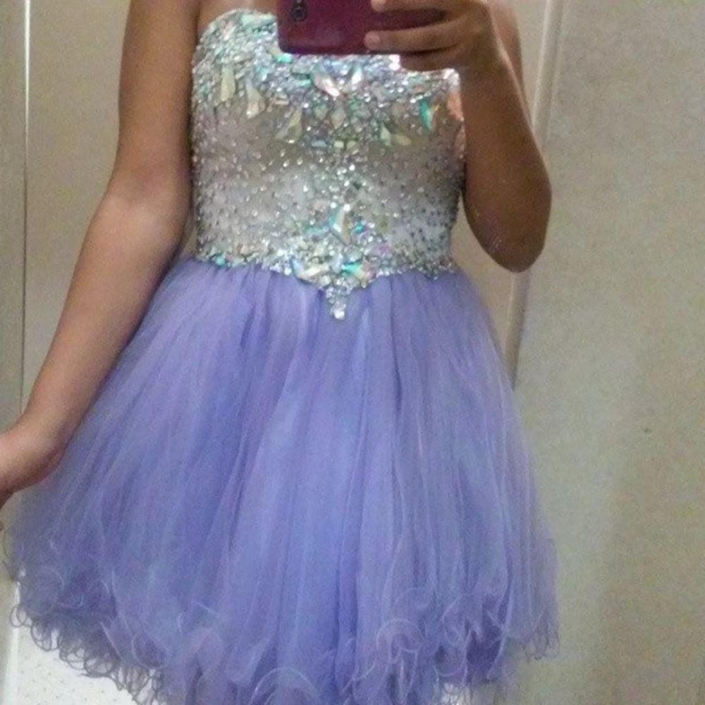 Purple short PROM DRESS
